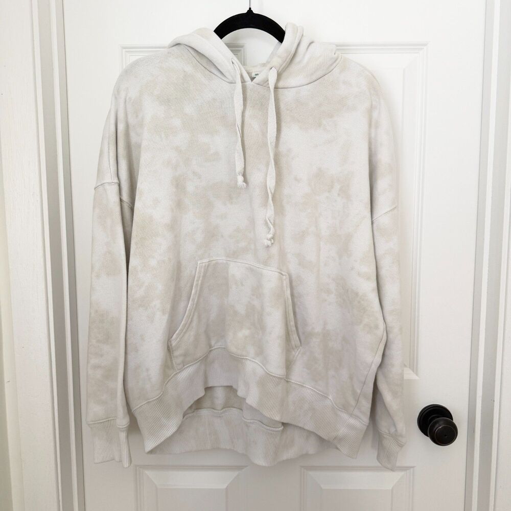 Women Aerie Tie Dye Oversized Hoodie Sweatshirt in Grsy Green Size Large